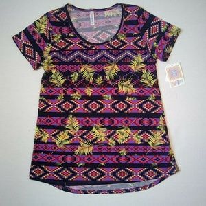 LuLaRoe Classic T Purple Size Small Aztec Pattern